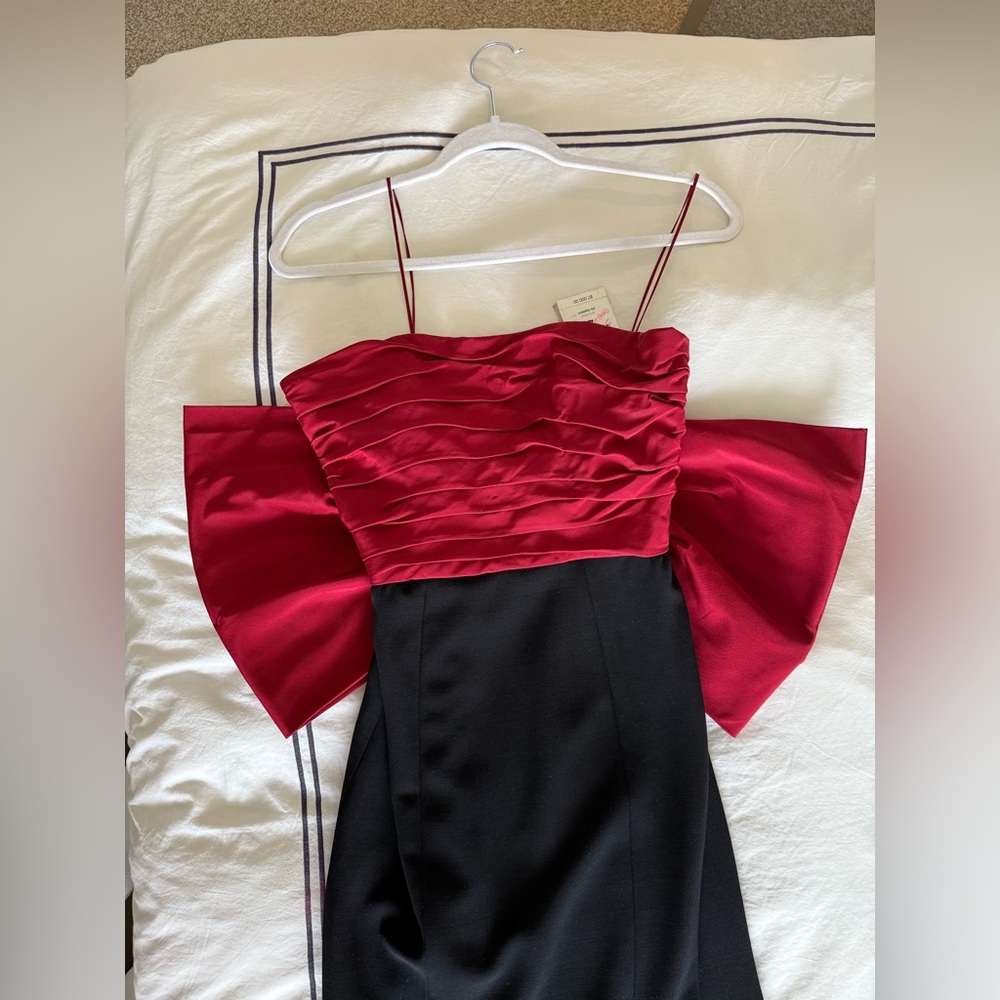 ❌SOLD❌ RALPH LAUREN PURPLE LABEL RED BOW DRESS - Picture 2 of 15